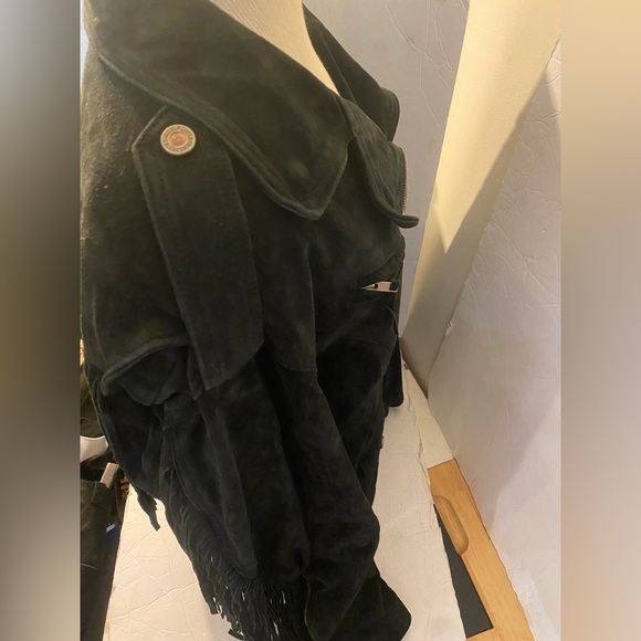 Harley Davidson Ladies Fringed Suede Leather Jacket - Picture 7 of 8